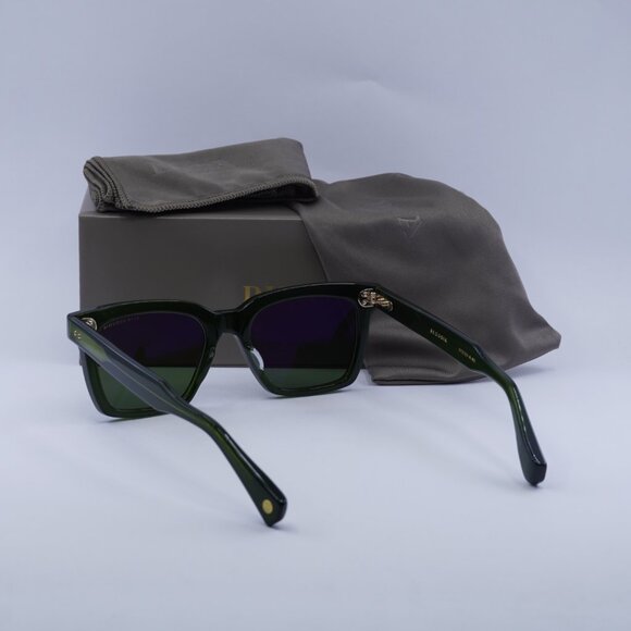 Dita DTS757-A-05 SEQUOIA Sunglasses Dark Green Square Frame, Green Lenses - Picture 9 of 9
